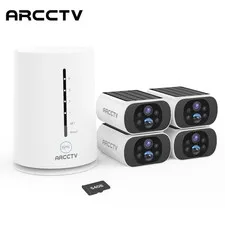 ARCCTV WiFi6 Solar Security CCTV System Outdoor Wireless 2K HD Color Night Video