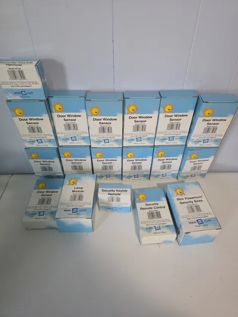 Lot Of NEW X10 Door Window Sensor, Keyfob, Remote, Mini Powerhorn