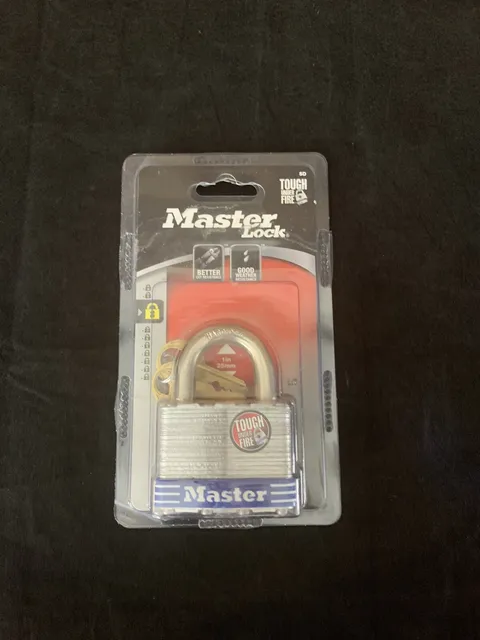 Master Lock 5D 2in Padlock Laminated Steel NEW Tough Under Fire