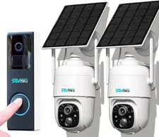 Video Doorbell 2CQ1 AI 2K Solar Security Camera Wireless Outdoor, Battery Powere