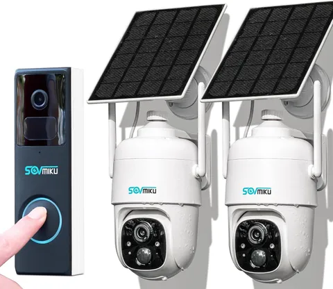 Video Doorbell 2CQ1 AI 2K Solar Security Camera Wireless Outdoor, Battery Powere
