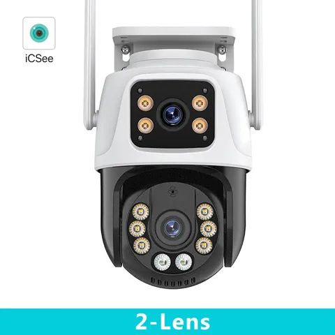 Three Lens PTZ IP Camera Outdoor HD Three Screen Wifi Security Camera Auto Track