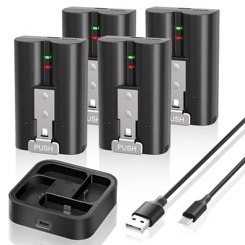 4Pack 7200mAh Rechargeable Battery and Charger Station for Ring Doorbell 2/3/4