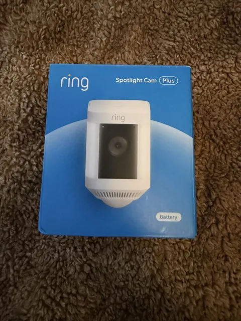 Ring Spotlight Cam Plus Battery White 1080p Outdoor Security Camera Sealed NEW