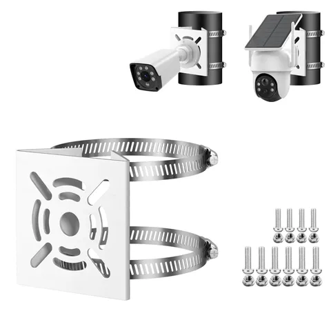 Universal Vertical Pole Mount for Security Camera, White