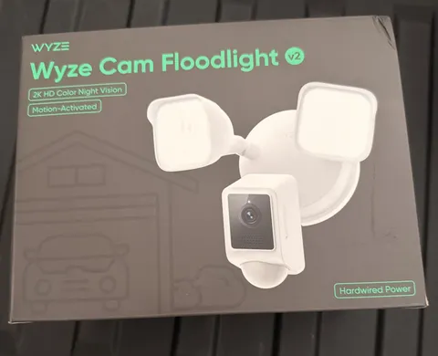 Wyze Cam Floodlight v2 2K HD Color Night Vision Motion Activated Open Box