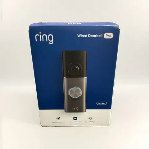 Ring Wired Doorbell Camera Pro 3rd Gen 4K w/10x Zoom & Night Vision (5DFYA2)