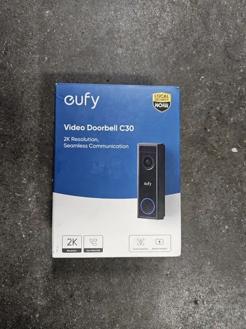 eufy Video Doorbell C30 Smart Wi-Fi 2K Security Camera Battery Powered NEW
