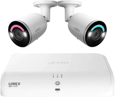 Lorex Fusion 4K+ 12MP 16 Camera Capable (8 Wired/8 WiFi) 2TB NVR w/ 2 Bullet