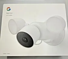 Google Nest Cam With Floodlight - Wired Outdoor Smart Home Security Camera