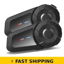 MAXTO MX1 Motorcycle Bluetooth Headset 800M Intercom 2 Pack