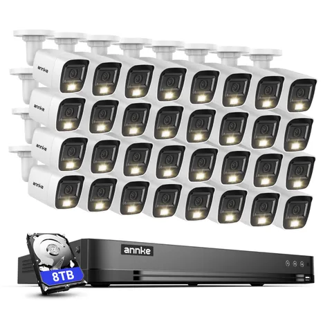 ANNKE 32CH 3K Lite DVR 5MP Audio Recording Security Camera System AI Color Night