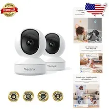 Indoor WiFi Security Camera 4MP | Auto Tracking | Cry Alerts | 2-Way Audio | ...
