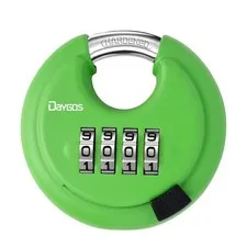 Heavy Duty 4 Digit Combination Disc Padlock Outdoor Keyless Resettable Code