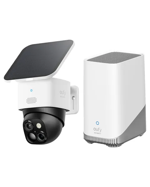 eufy Security 3K Dual Camera, SoloCam S340 with HomeBase S380, Solar...