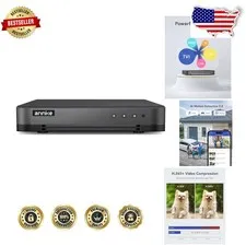 Pro 16 Channel DVR | AI Human/Vehicle Alerts, H.265+ Compression, HDMI/VGA