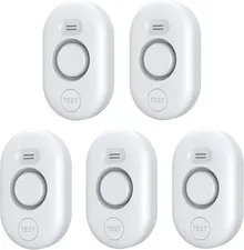5 Pack Water Leak Detector Sensor Alarm - Loud 100dB Flooding Monitor for Home