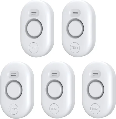 5 Pack Water Leak Detector Sensor Alarm - Loud 100dB Flooding Monitor for Home