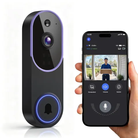 1080P Wireless Doorbell Cameras with AI Human Detection Motion Alert Smart