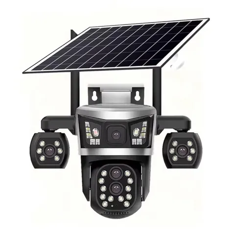 Solar PTZ Cam – 4G, 10X Zoom, 4/5‑Lens, 4‑Screen Split Display