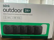 Blink Outdoor 2K+ 5-Camera Battery Outdoor System w/ Sync Module Core Alexa