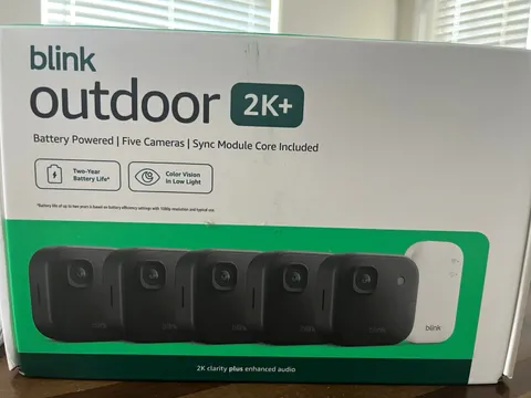 Blink Outdoor 2K+ 5-Camera Battery Outdoor System w/ Sync Module Core Alexa