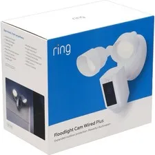 BRAND NEW Ring Floodlight Cam Wired Plus (White) 1080p Outdoor Motion Camera