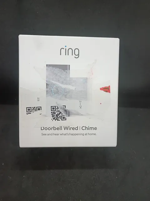Ring Wired 1080p Video Doorbell with Chime - Black - NIB