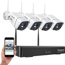 Wifi Wireless Security Camera System,  8CH 1080P Wireless NVR System with 4 Pcs
