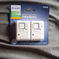 Philips Wireless Indoor Door/Window Alarm 2-Pack 120dB White LRM3420W/27