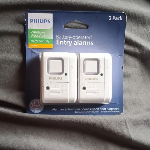 Philips Wireless Indoor Door/Window Alarm 2-Pack 120dB White LRM3420W/27