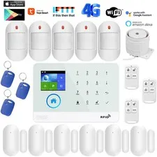 TUYA WiFi+US 4G GSM Office/Home Security Alarm System w/Keypad PIR Door Sensor