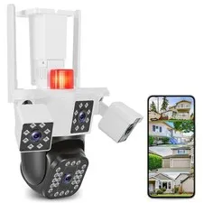 Security Camera Full Color Night Vision Motion Tracking 2-Way Audio Spotlights