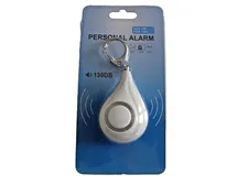 Personal Alarms 130 DB Personal Alarm Keychain White NEW