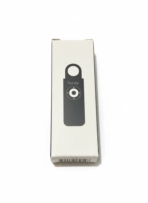 Hootie Personal Keychain Alarm for Protection of Women Kids Siren Light - Black 