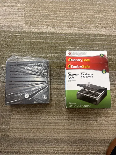 SentrySafe DS Small Drawer Safe Locking Cash Box w/ 2 Keys & Tray Compact NEW