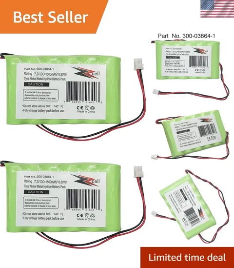 2-Pack Battery Compatible with Honeywell Alarm 300-03864-1, Lynx L3000, Lynx ...