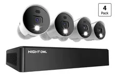 Night Owl 10-Channel 4K Wi-Fi NVR with 1TB Hard Drive and 4 IP Cameras Wi-Fi 108