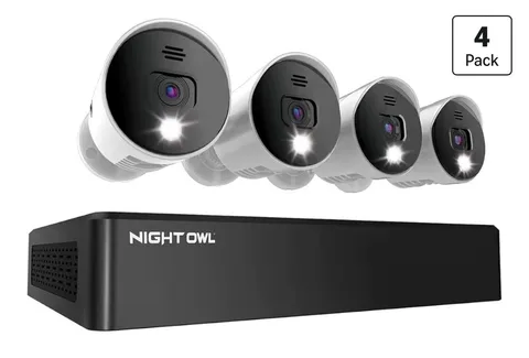 Night Owl 10-Channel 4K Wi-Fi NVR with 1TB Hard Drive and 4 IP Cameras Wi-Fi 108