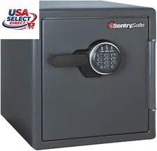 Black Fireproof Safe with Digital Push Button Keypad, Home Safe for Money, Docum
