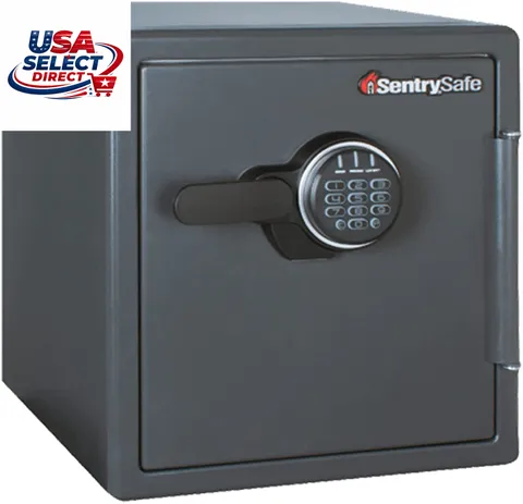 Black Fireproof Safe with Digital Push Button Keypad, Home Safe for Money, Docum