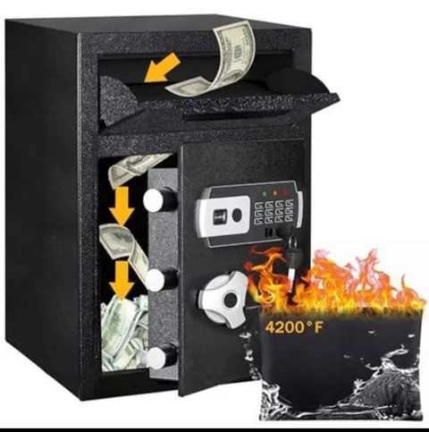 2.8 CUB Depository Drop Safe Fireproof, Front Drop Slot Lock Box, New In Box