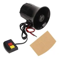 12V 30W 3-Tone Siren, 120dB Loud Sound Horn with Duck, Patrol & Ambulance Sou...