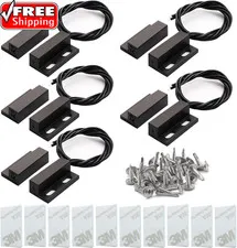 5Pcs Recessed Wired Security Window Gate Contact Sensor Alarm Magnetic Reed Swit