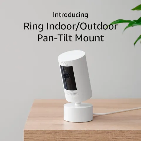 Indoor/Outdoor Pan-Tilt Mount for Outdoor Cam (Stick up Cam) Plug-In, White (Pow