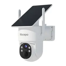 Solar Camera Outdoor Wireless 5G&2.4G, 4MP 360° PTZ, Wi-Fi 6 - Home Security