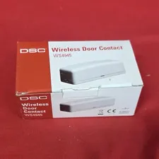DSC WS4945 Wireless Door Contact Sensor, White, Indoor Only, Battery Powered