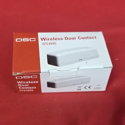 DSC WS4945 Wireless Door Contact Sensor, White, Indoor Only, Battery Powered
