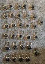30 Master Lock locks no combinations, no keys (21 mini and 9 regular)