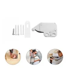6PCS Cabinet Door Slide Lock Automatic Spring Snap Cabinet Door Slide Lock